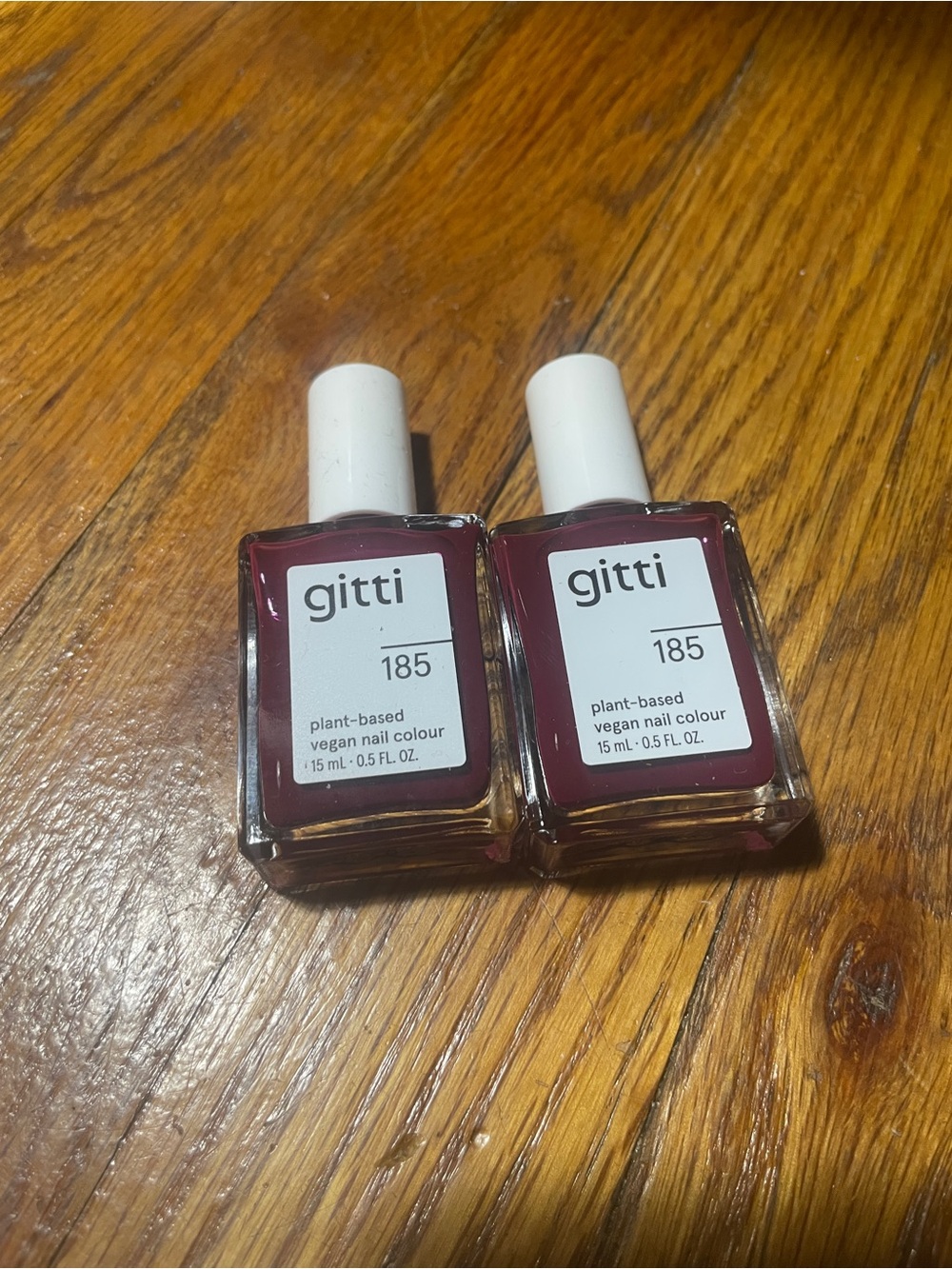 185 Plant-Based Vegan Nail Colour — Deep Berry (Set of 2)